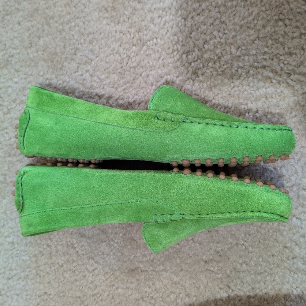 NWT M. Gemi Green Suede Driving Loafers